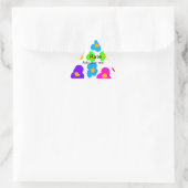 Rainbow Blume Pride Liebe hinzufügen Namenstext lq Dreieckiger Aufkleber (Tasche)