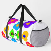 Rainbow Blume Pride Liebe hinzufügen Namenstext lq Duffle Bag (Rechte Ecke)
