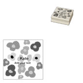 Rainbow Blume Pride Liebe hinzufügen Namenstext lq Gummistempel (Stempel)