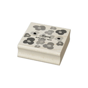 Rainbow Blume Pride Liebe hinzufügen Namenstext lq Gummistempel