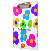 Rainbow Blume Pride Liebe hinzufügen Namenstext lq Klemmbrett (Links)