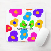 Rainbow Blume Pride Liebe hinzufügen Namenstext lq Mousepad (Mit Mouse)