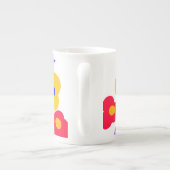 Rainbow Blume Pride Liebe hinzufügen Namenstext lq Porzellantasse (Rückseite)