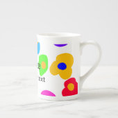 Rainbow Blume Pride Liebe hinzufügen Namenstext lq Porzellantasse (Rechts)