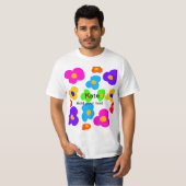 Rainbow Blume Pride Liebe hinzufügen Namenstext lq T-Shirt (Vorne ganz)