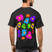 Rainbow Blume Pride Liebe hinzufügen Namenstext lq T-Shirt (Rückseite)