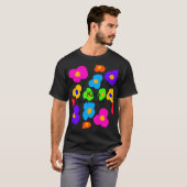 Rainbow Blume Pride Liebe hinzufügen Namenstext lq T-Shirt (Vorne ganz)