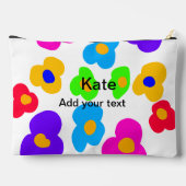 Rainbow Blume Pride Liebe hinzufügen Namenstext lq Zubehörtasche (Rückseite)