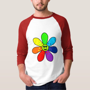 Rainbow Blume Raglan T - Shirt