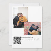 Rainbow-Blume Save the Date-Karte Date (Rückseite)