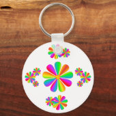 Rainbow-Blume Schlüsselanhänger (Vorderseite)