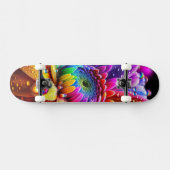 Rainbow-Blume Skateboard (Horizontal)