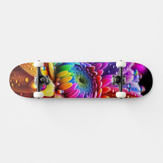 Rainbow-Blume Skateboard (Horizontal)