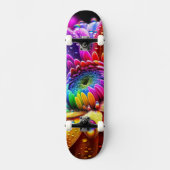 Rainbow-Blume Skateboard (Vorderseite)