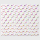 RAINBOW BLUME UNICORN VECTOR PATTERN GESCHENKPAPIER (Flach)