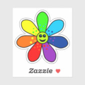 Rainbow-Blume Vinyl-Sticker Aufkleber (Blatt)
