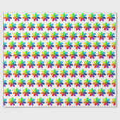 Rainbow Blume Wrapping Paper Geschenkpapier (Flach)