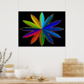 Rainbow Blumen Poster (Küche)