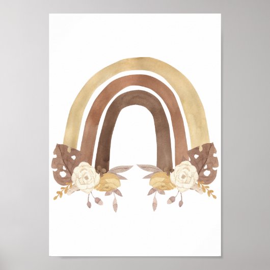 Rainbow Blumen Poster Kids Room Print (Vorne)