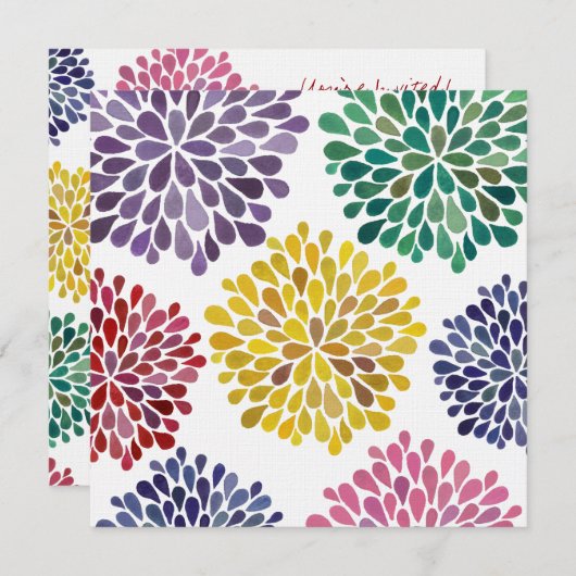 Rainbow-Blüten-Blank-Füllung bei jeder Einladung (Vorne/Hinten)