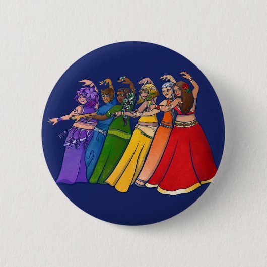 Rainbow Bly Dancer Art Bly Tanz Tanz Button (Vorderseite)