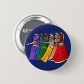 Rainbow Bly Dancer Art Bly Tanz Tanz Button (Vorne & Hinten)