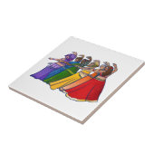 Rainbow Bly Dancer Art Bly Tanz Tanz Fliese (Seite)