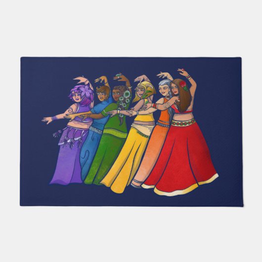 Rainbow Bly Dancer Art Bly Tanz Tanz Fußmatte (Vorderseite)