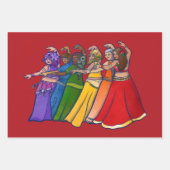 Rainbow Bly Dancer Art Bly Tanz Tanz Geschenkpapier Set (Vorderseite 3)