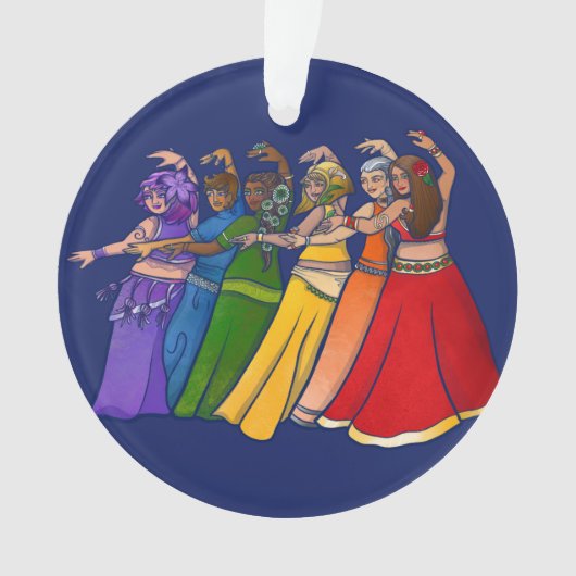 Rainbow Bly Dancer Art Bly Tanz Tanz Ornament (Vorderseite)