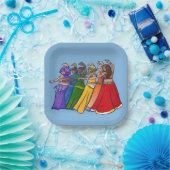 Rainbow Bly Dancer Art Bly Tanz Tanz Pappteller (Party)