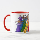 Rainbow Bly Dancer Art Bly Tanz Tanz Tasse (Links)