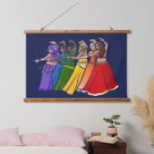 Rainbow Bly Dancer Art Bly Tanz Tanz Wandteppich Mit Holzrahmen (Schlafzimmer)