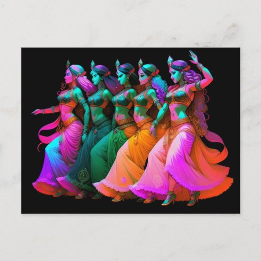 Rainbow Bly Dancers Postkarte (Vorderseite)