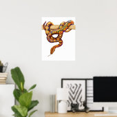 Rainbow Boa Snake Print Poster (Heimbüro)
