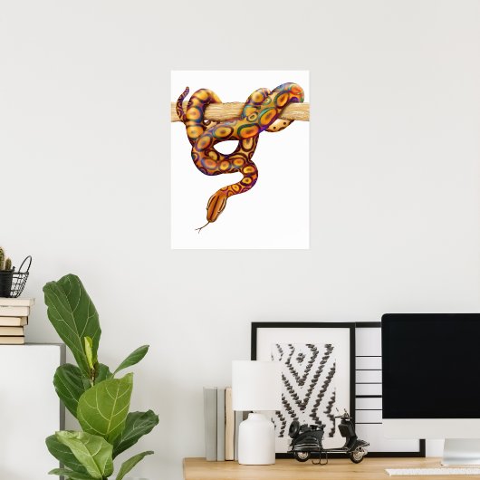 Rainbow Boa Snake Print Poster (Heimbüro)
