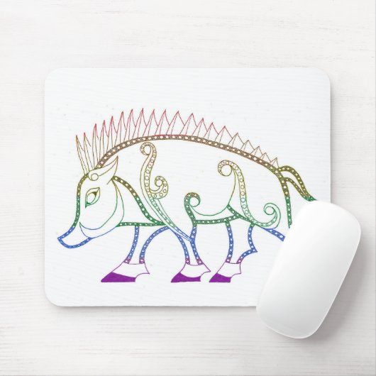 Rainbow Boar Mousepad (Mit Mouse)