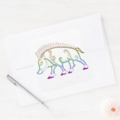 Rainbow Boar Quadratischer Aufkleber (Umschlag)