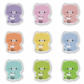 Rainbow Boba Cat Aufkleber (Vorderseite)