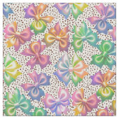 Rainbow-Bogen und Polka-Punkte Stoff (Nahaufnahme)