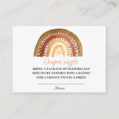 Rainbow Boho Baby Duwer Windelwanne Raffle Begleitkarte (Vorderseite)