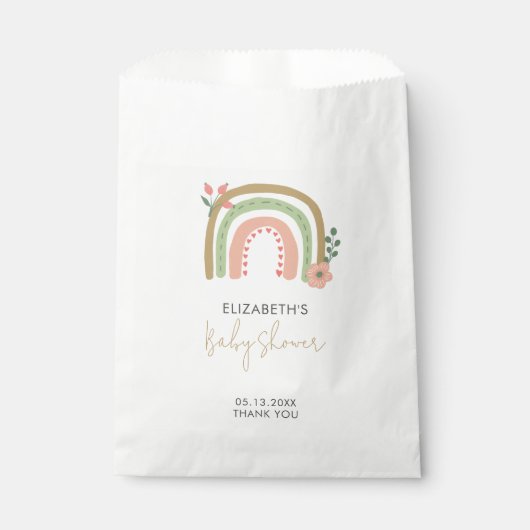 Rainbow Boho Baby Shooter Earth Niedlich Geschenktütchen (Vorderseite)