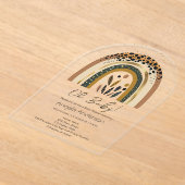 Rainbow Boho Baby Shower Acryleinladungen (Ablage )