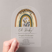 Rainbow Boho Baby Shower Acryleinladungen (Insitu (Handheld))