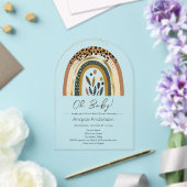 Rainbow Boho Baby Shower Acryleinladungen (Insitu (Hochzeit))