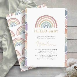 Rainbow Boho Baby Shower Einladung