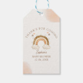 Rainbow Boho Baby Shower  Geschenkanhänger (Vorderseite)