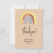 Rainbow-Boho-Babydusche Dankeskarte (Vorderseite)