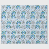 Rainbow Boho Birthday Baby Shower Boy Geschenkpapier (Flach)