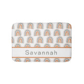 Rainbow boho braunes, graues Mädchen Badematte (Vorderseite)